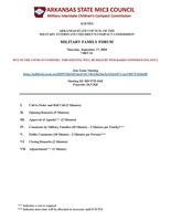 MIC3 Military Family Forum